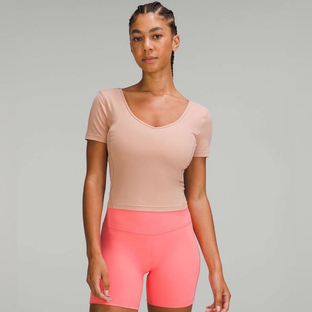 Lululemon Align Tee short sleeve pink clay size 4